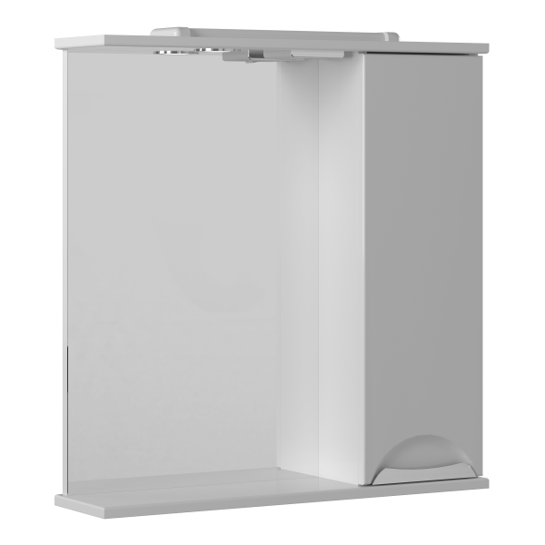 Зеркальный шкаф Briz Бриз
правый 65 см, белый глянец