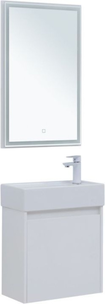 Комплект мебели для ванной Aquanet Nova Lite 50 белый глянец (с дверецей)