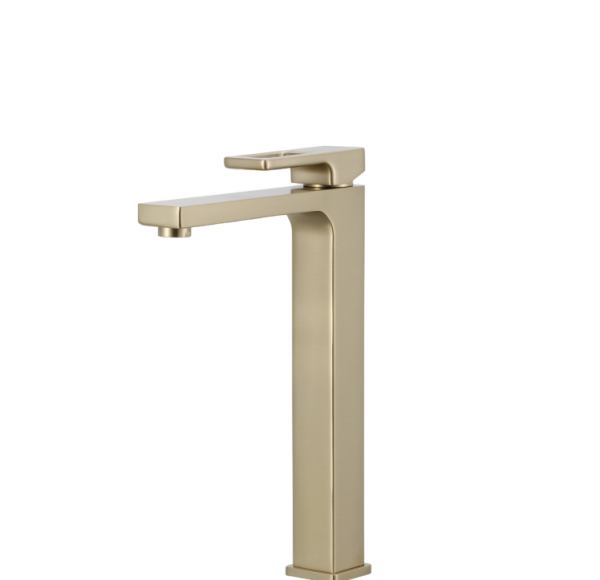 Смеситель для раковины высокий сатин золотой GAPPO G1017-32