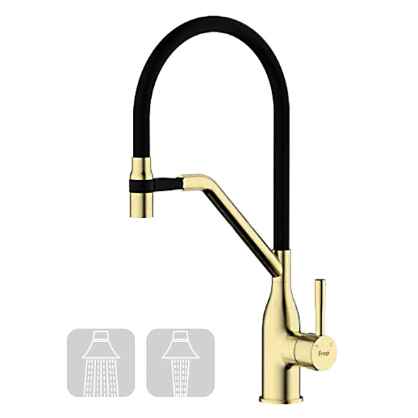 Смеситель для кухни сатин золото FRAP F4497-3