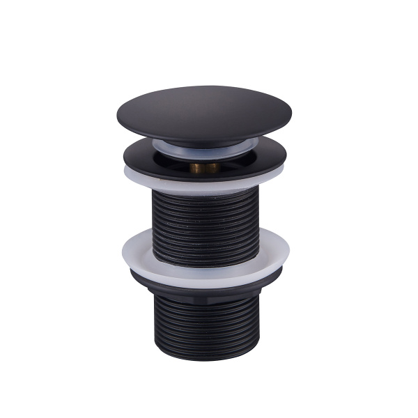 Донный клапан для раковины Raglo без перелива (клик-клак), латунь, черный R600.02.06 в магазинах СантехГид