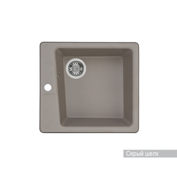 Кухонная мойка AQUATON Парма 510х470х175 мм., серый шелк () 1A713032PM250