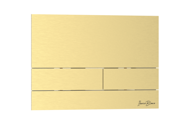 Кнопка смыва IBERICA BLANCA INOX-S нержавеющая сталь, золото матовое (IB.B016.03)