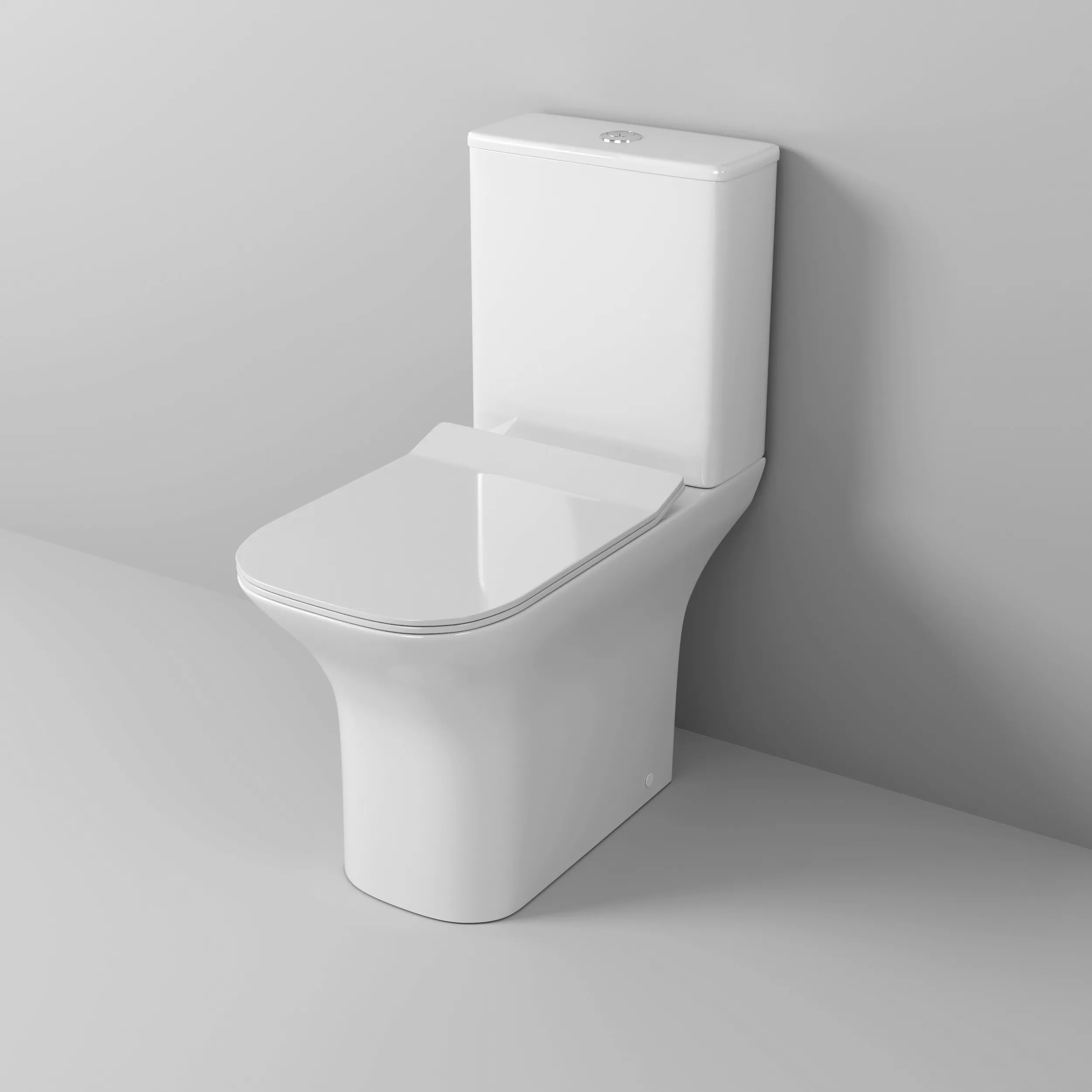 Унитаз напольный Grossman Classic (640х340х790) безободковый,белый с тонкой крышкой,микролифт, GR-4464S