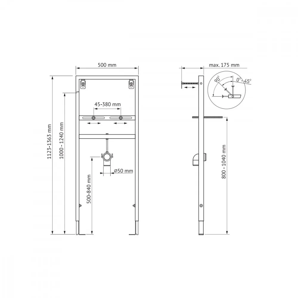 NOVUM Рама для установки раковины