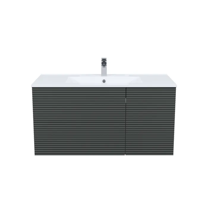 Тумба с умывальником, подвесная, 100 см, темно-серый, Bild, IDDIS, BIL10G0i95K подходит умыв. 0131000i28