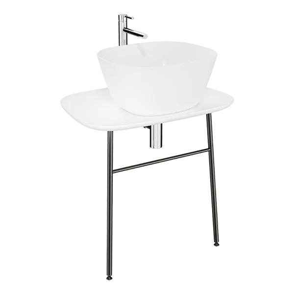 62561 Plural Столешница-консоль 70 см под раковину цвет матовый белый VITRA