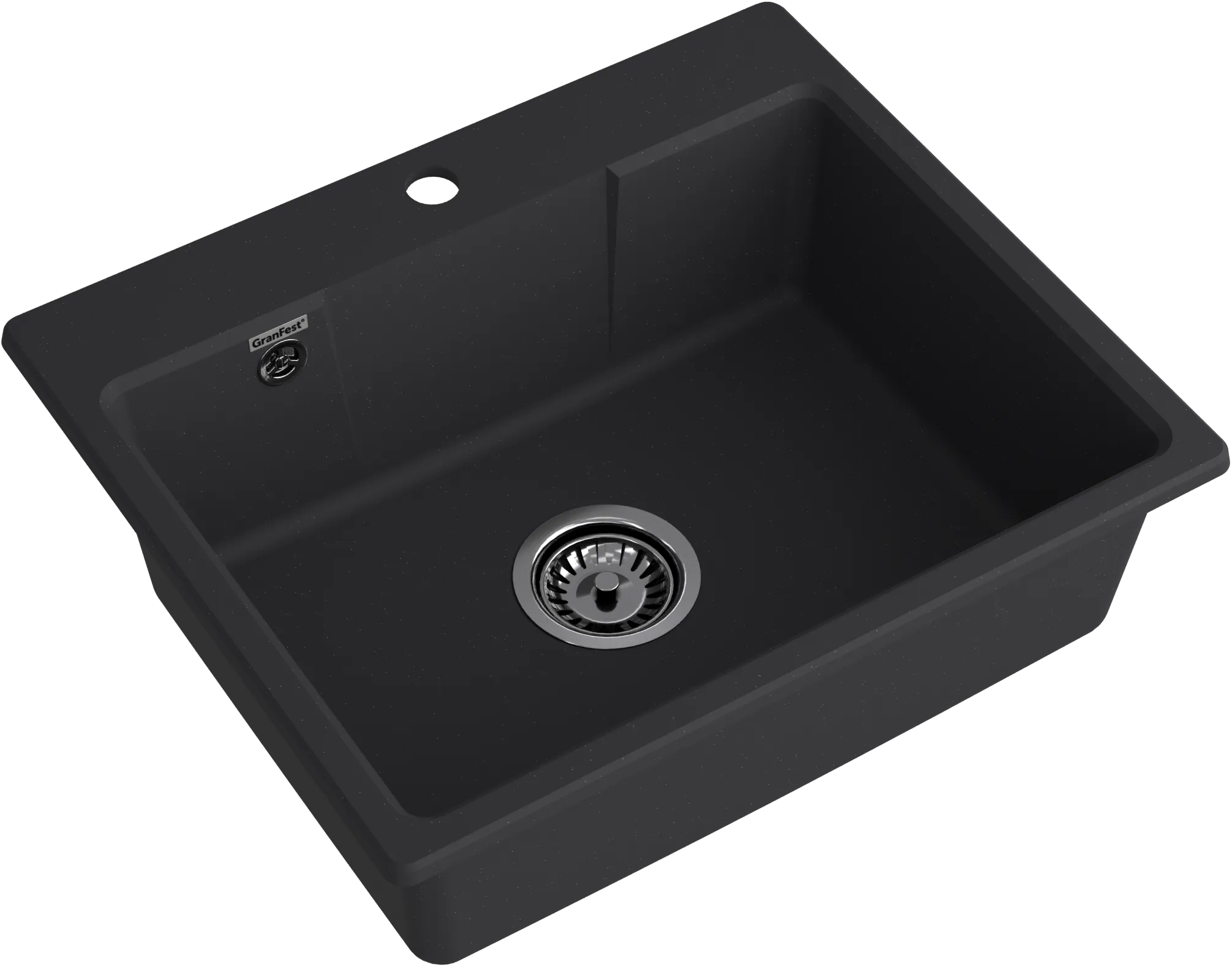 GRANFEST Мойка URBAN 658  1-чаша 580*490мм черный арт.GF-UR-