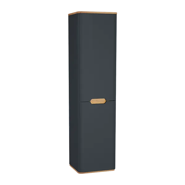 60856 Sentо Пенал с корзиной для белья 40 см цвет матовый антрацит левый  VITRA