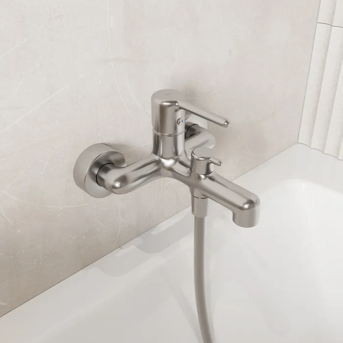 Cмеситель для ванны, хром матовый, Aiger, IDDIS, AIGBC00i02WA