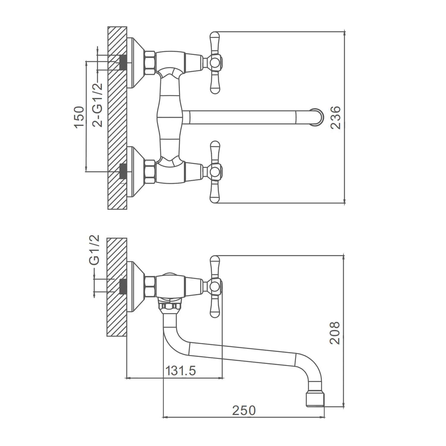 Смеситель Prohanss для кухни P10.46