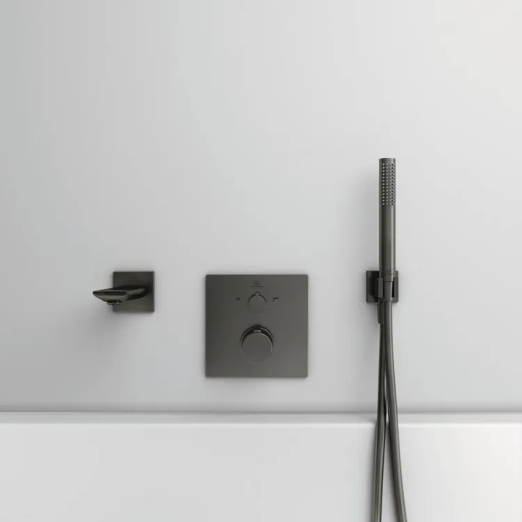 Держатель Ideal Standard IDEALRAIN с подключением душевой лейки 1/2" серый матовый () BC771A5