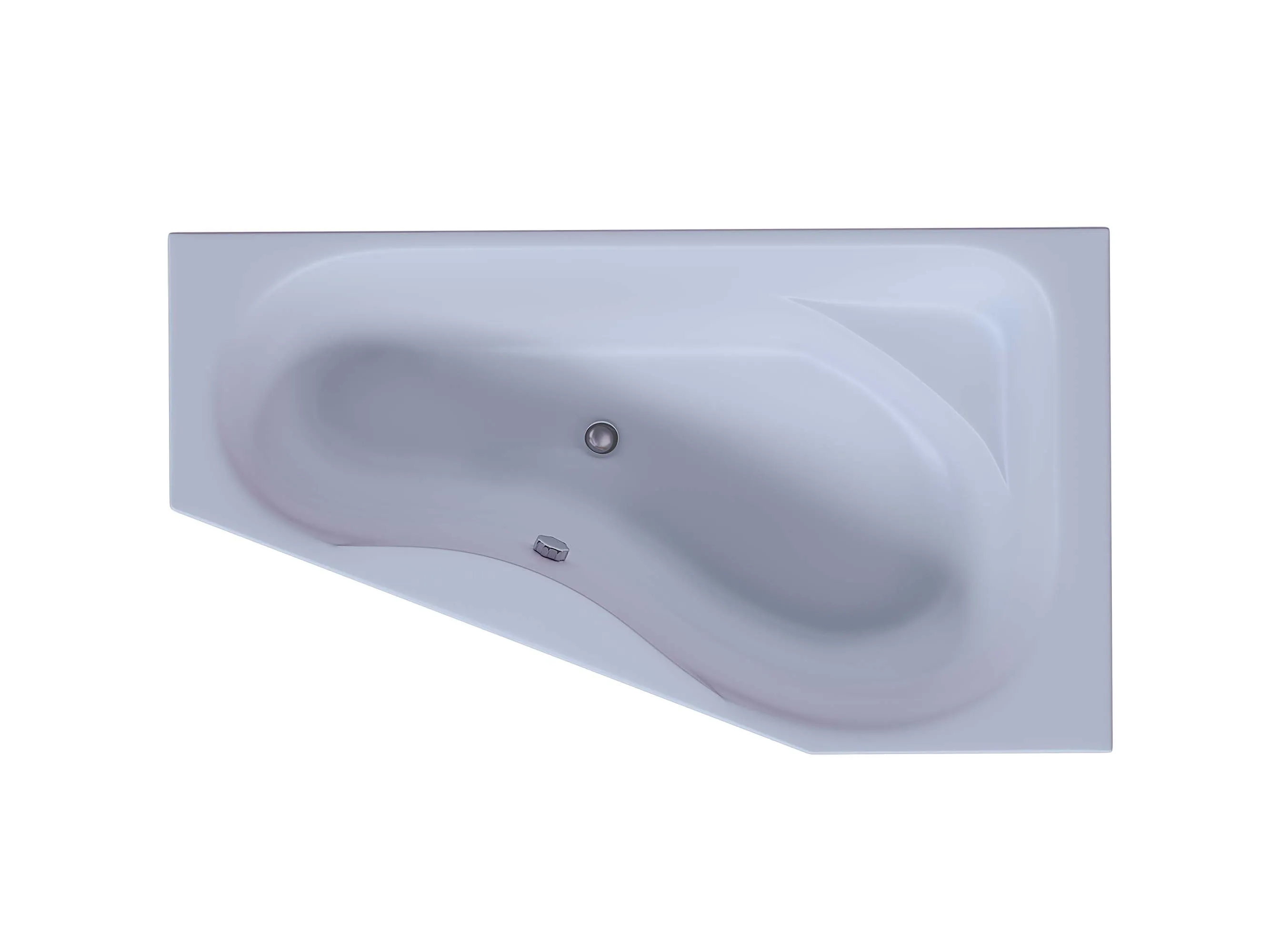 Акриловая ванна Aquatek Медея 170x95 асимметричная, правая, с каркасом и экраном, без гидромассажа