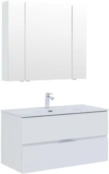 Мебель для ванной Aquanet Алвита New 100 2 ящика, белый матовый
