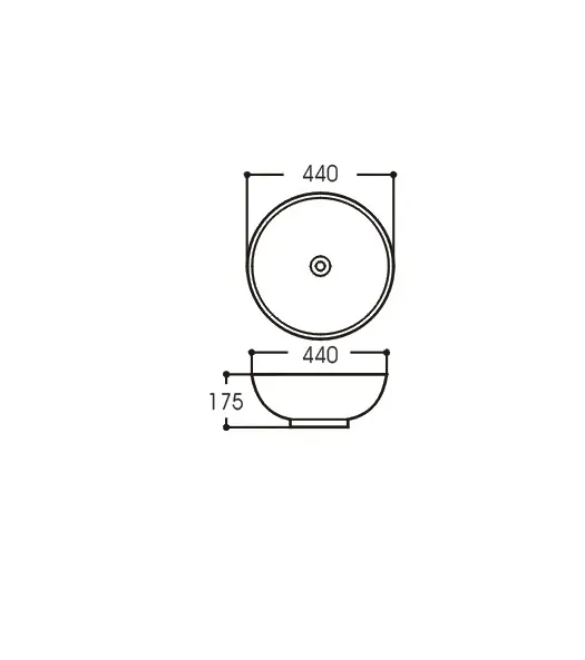 Раковина накладная для установки на столешницу AQUATEK AQ5354-00, 440*440*175 мм, встроенный канал перелива в магазинах СантехГид