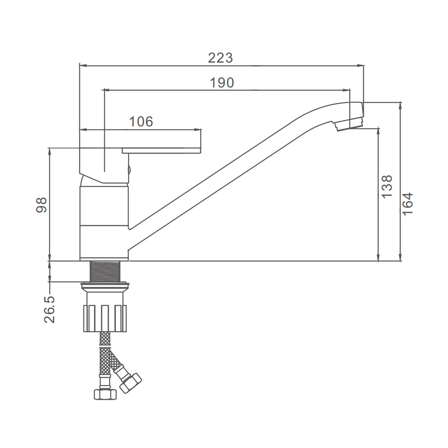 Смеситель Prohanss для кухни