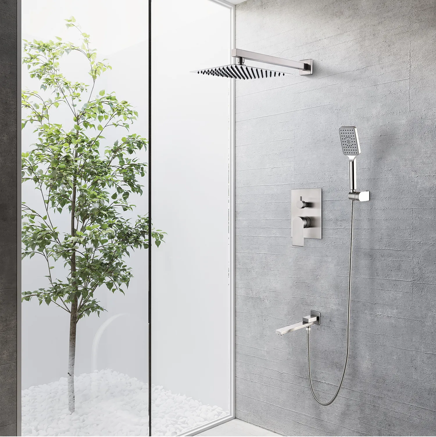 Встраиваемая душевая система сатин GAPPO G7199-20