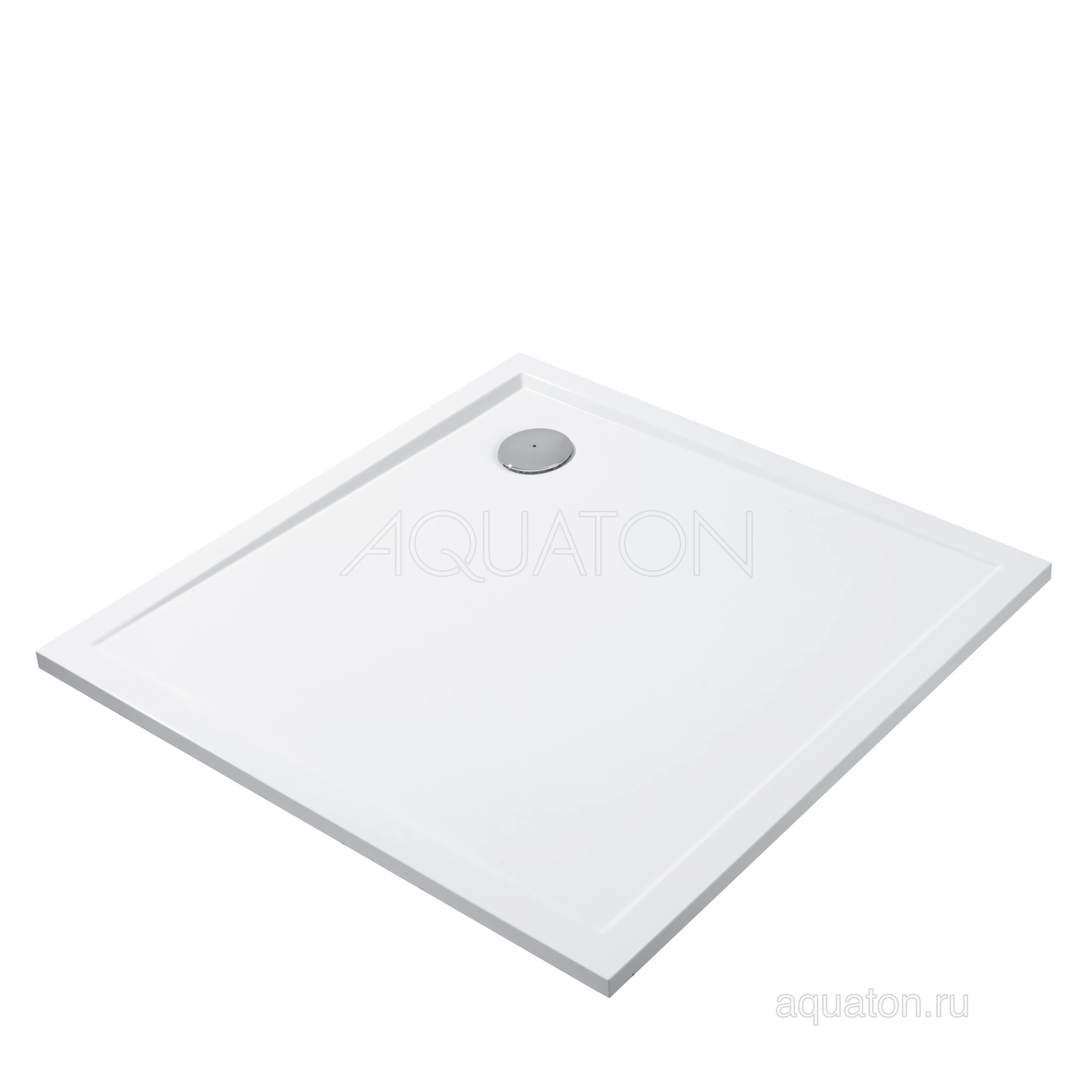 Душевой поддон из литьевого мрамора AQUATON Калифорния М 100х100 квадратный белый 1A739636CA010