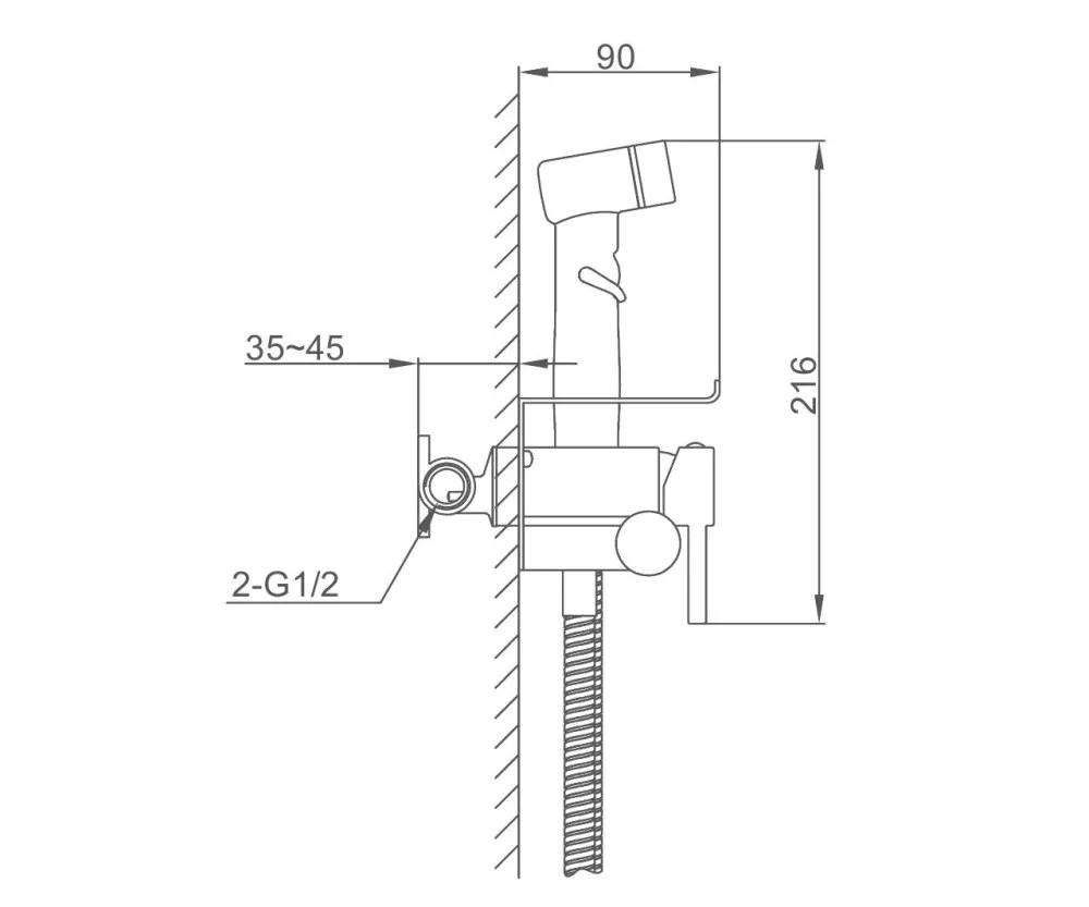 Гигиенический душ с бумагодержателем и полочкой/сатин золото FRAP F2075-3