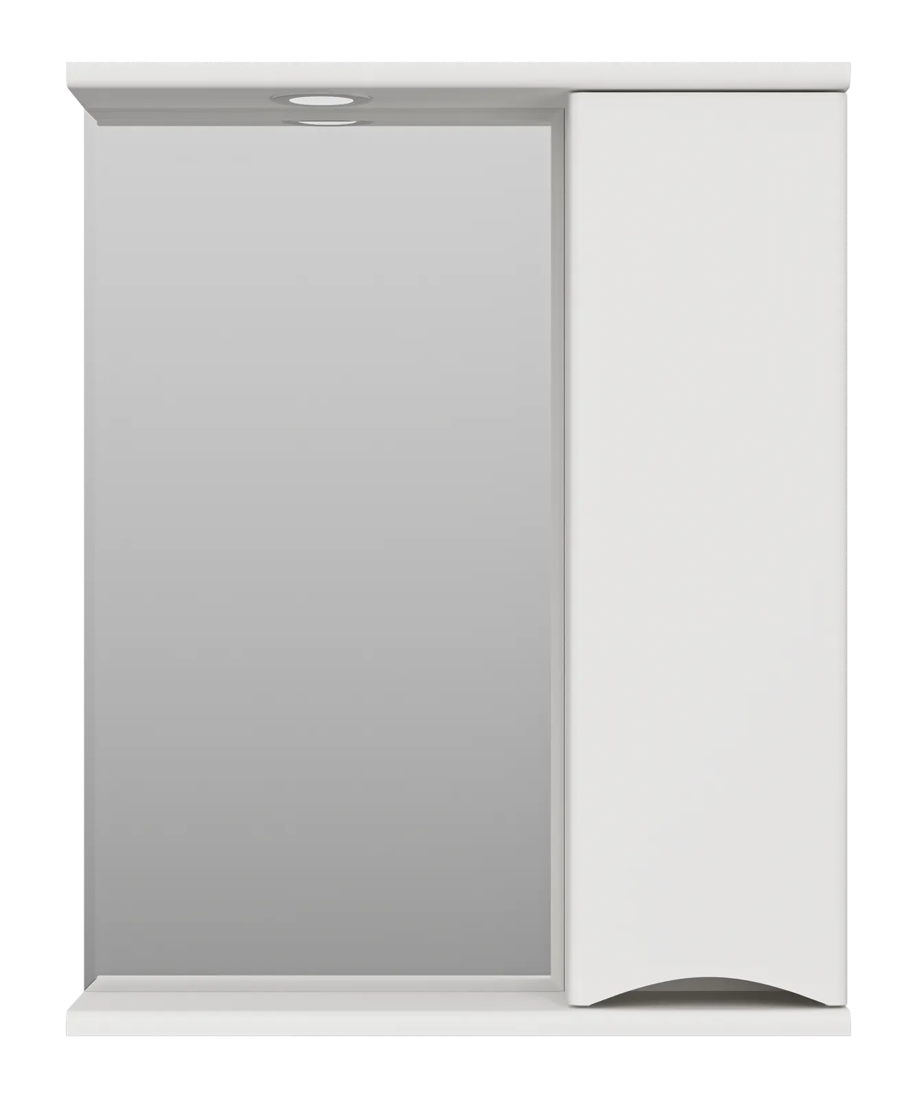 Зеркало Атлантик - 60 с 1 шкаф. белый правый Зеркало Атлантик - 60 с 1 шкаф. белый правый