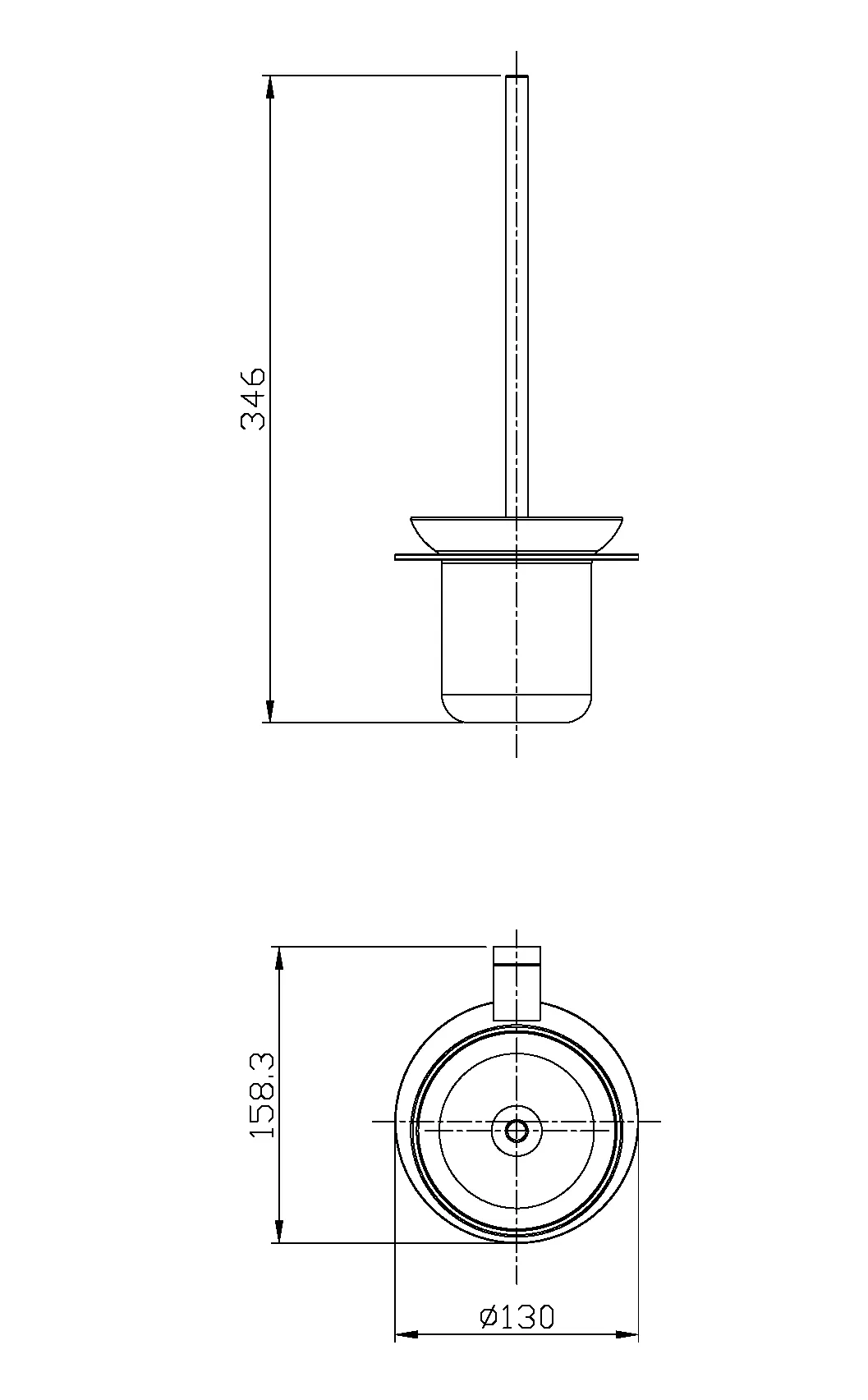 Ершик настенный RAGLO R300.10