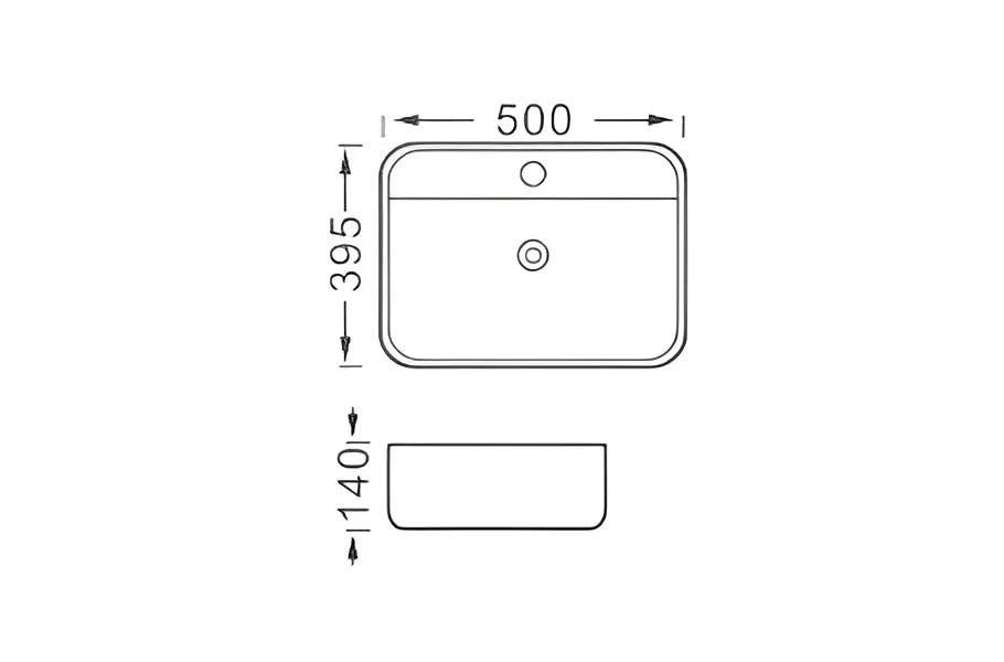Раковина ВЕГА 500*395*140 для установки на столешницу, матовый серый AQ5506-MG в магазинах СантехГид