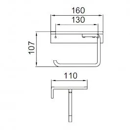Бумагодержатель черный FRAP F30603-16