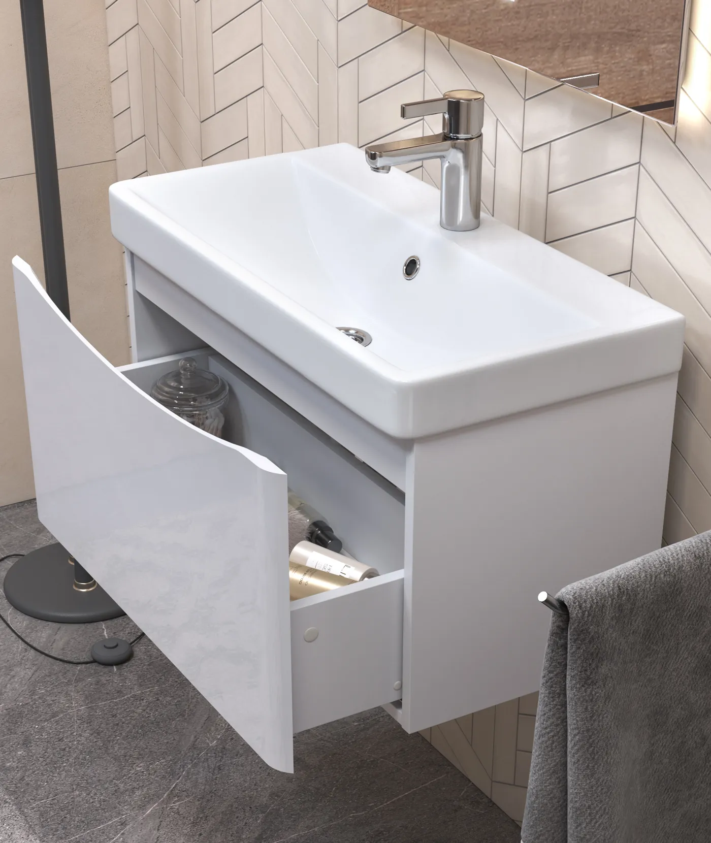 Тумба Glem 700-0-1 (9595) подвесная