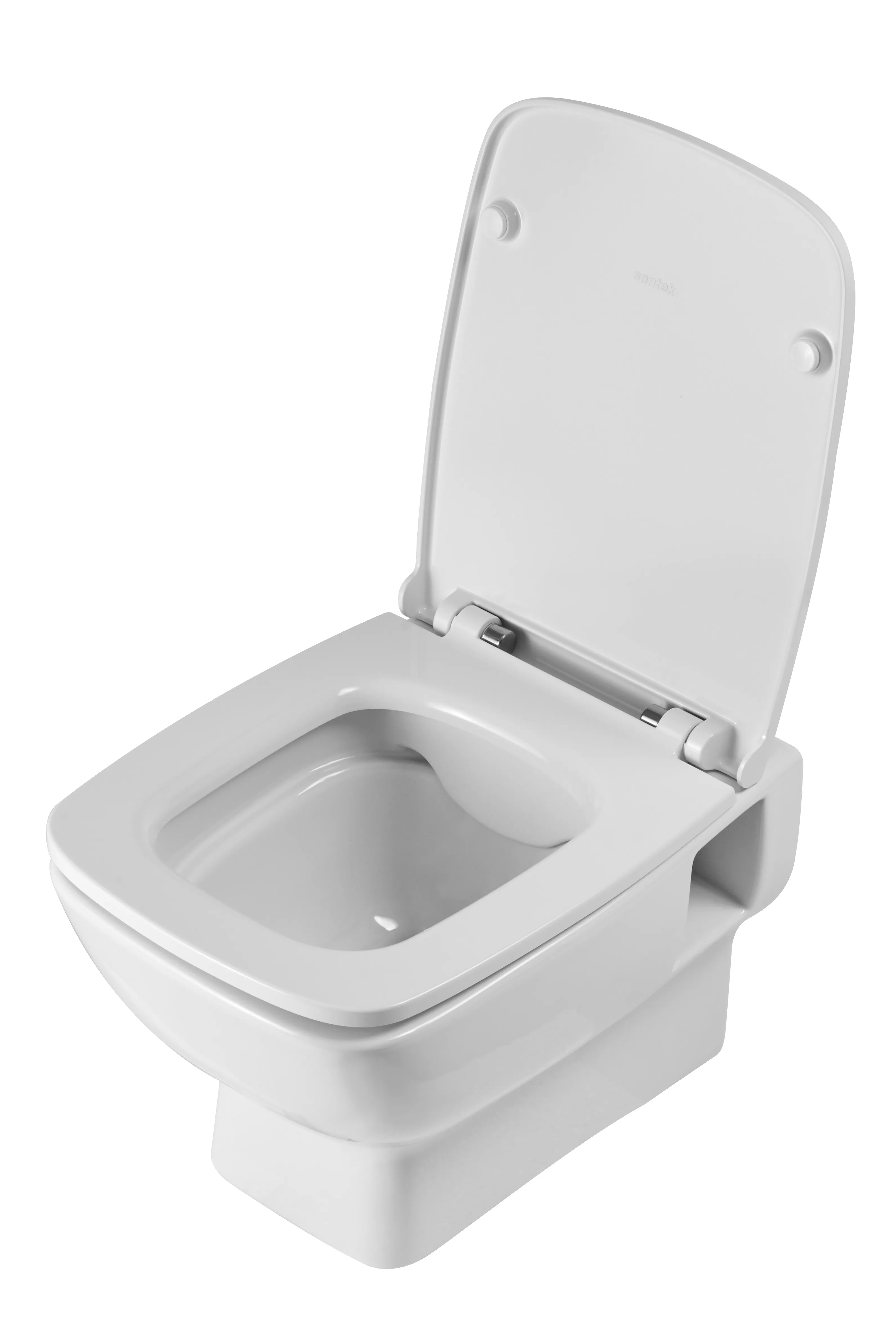 Унитаз безободковый Santek подвесной НЕО rimless (стандарт:дюро, метал крепеж, softclose)