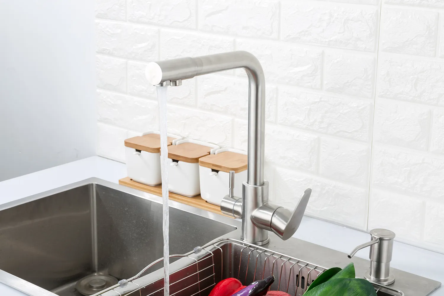 Смеситель для кухни нержавеющая сталь FRAP F4348