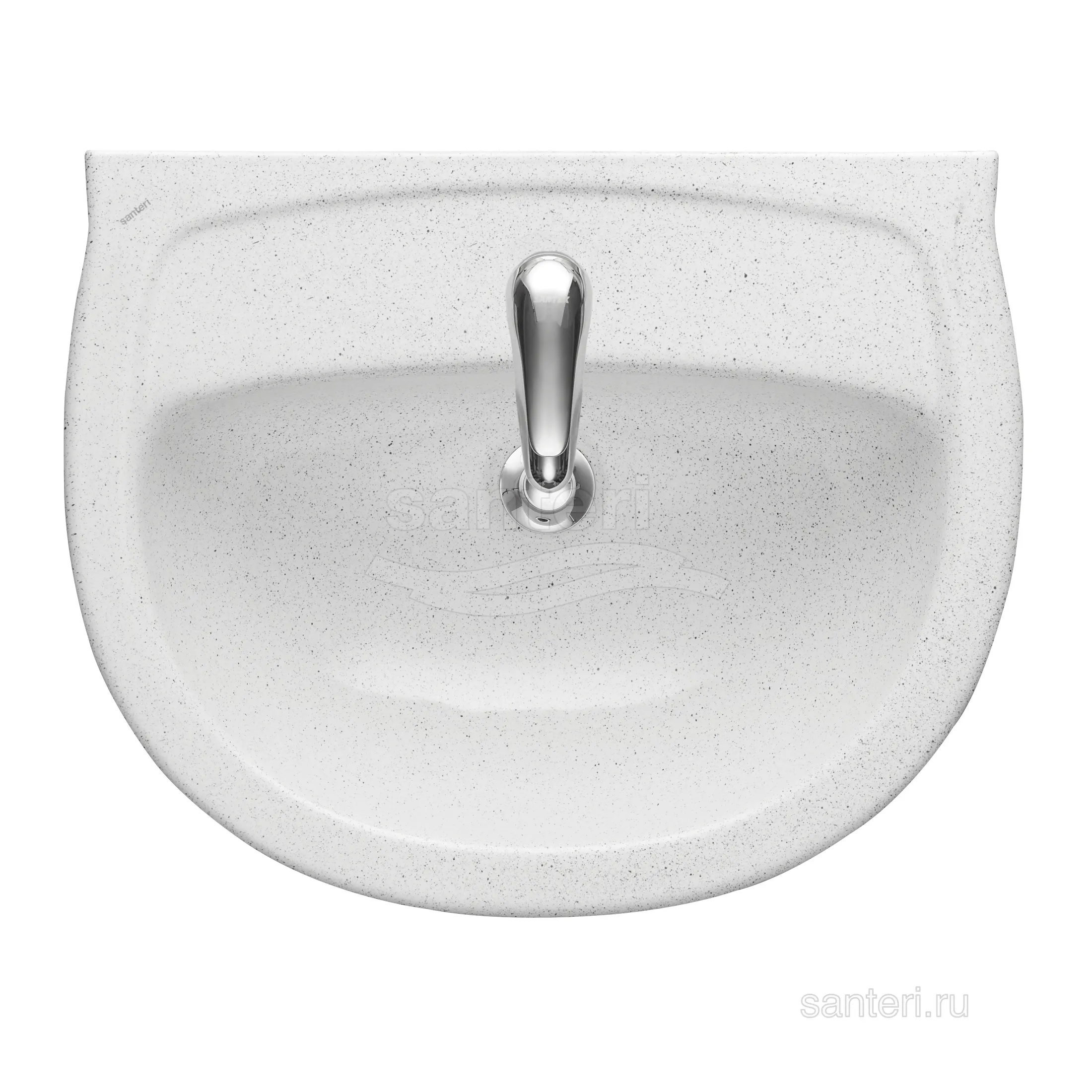 Умывальник Версия с перелив.крап на белом Santeri в магазинах СантехГид