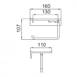 Бумагодержатель оружейная сталь FRAP F30603-19