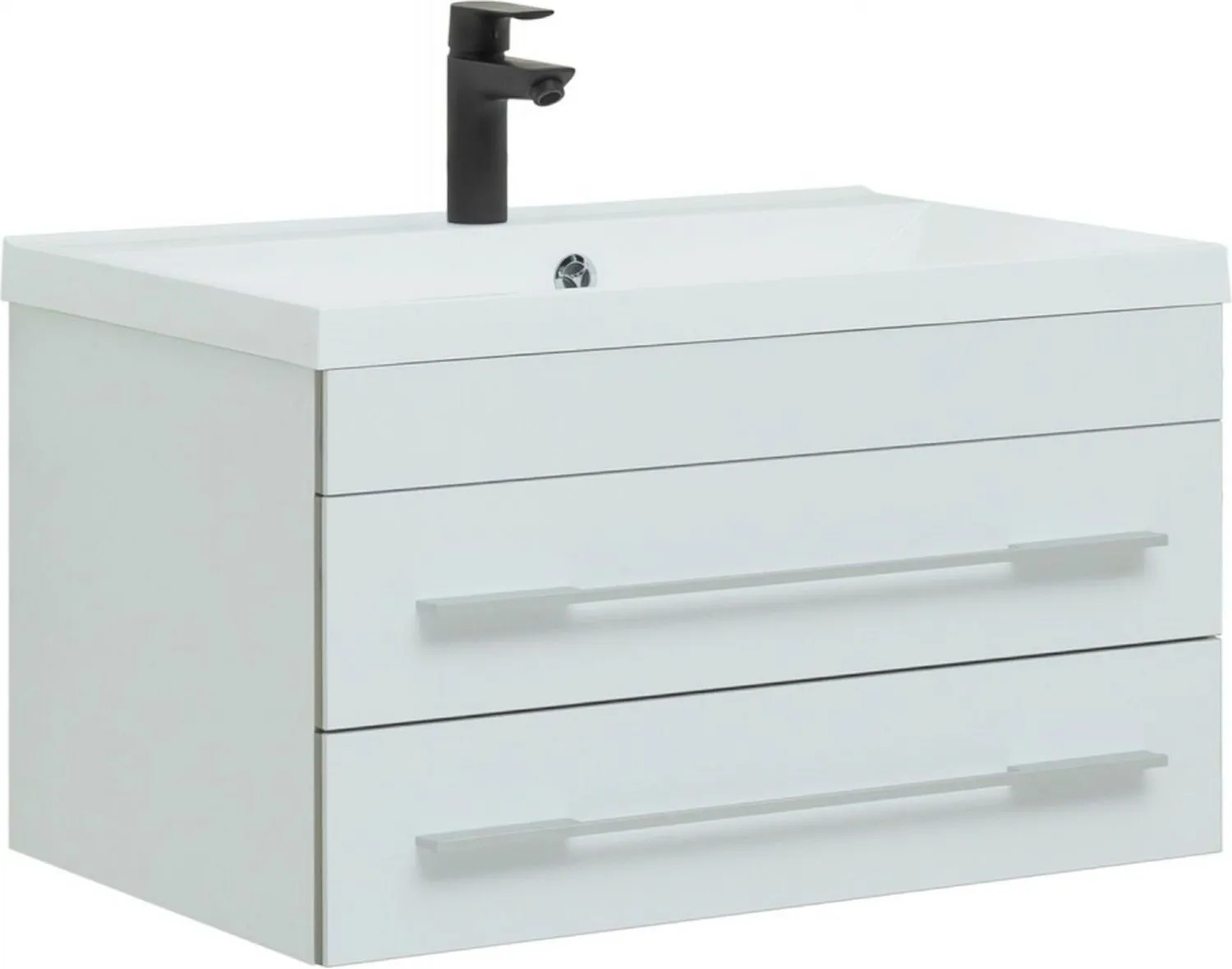 Тумба под раковину Aquanet Верона 75 белый (подвесная 2 ящика)