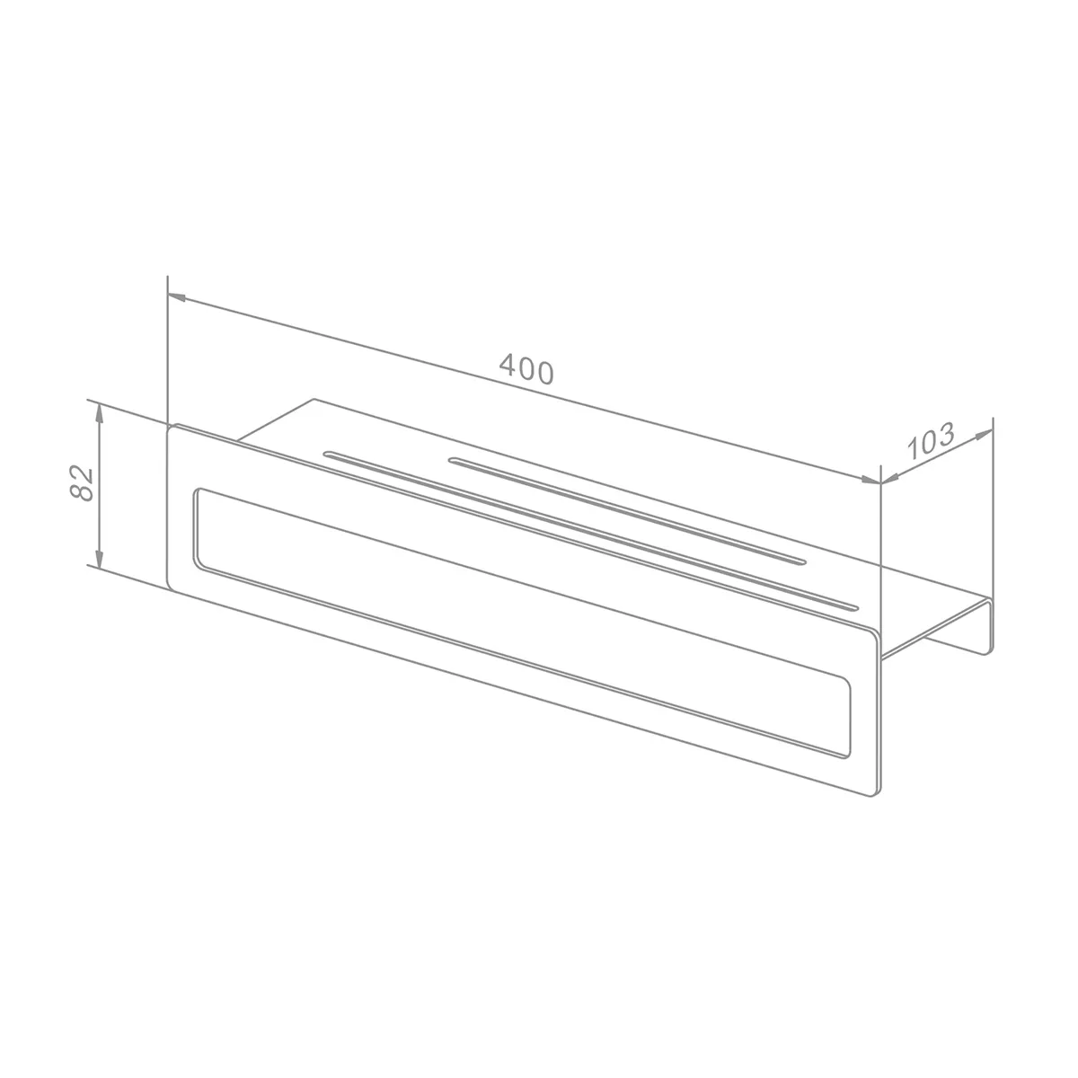 Полка для ванной и душа Raglo R340.04.03 прямая с держателем для полотенца 400 мм,сатин золотой