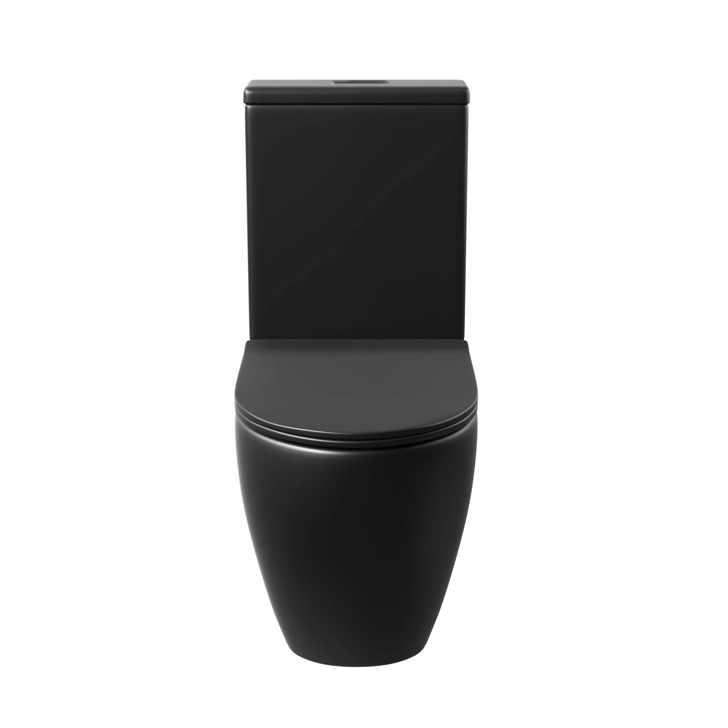 Унитаз напольный Grossman (675х360х820) безободковый,черный матовый с тонкой крышкой,микр GR-4446BMS