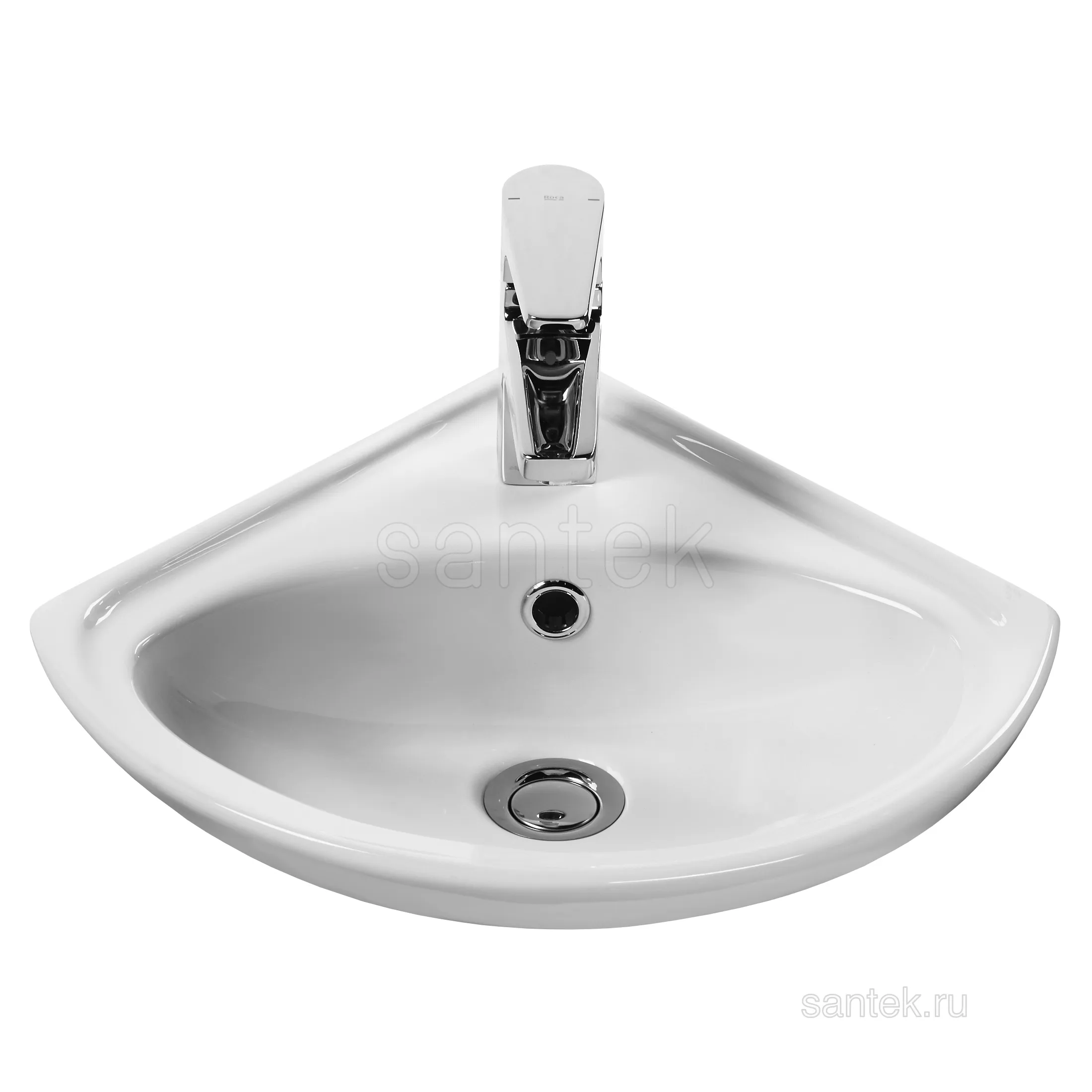 Умывальник угловой Ирис 36 1/отв в/к Santek 1.WH11.0.514 в магазинах СантехГид