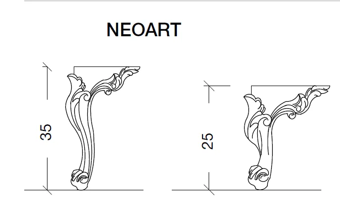 Ножки NeoArt бронза, короткие (пара)
