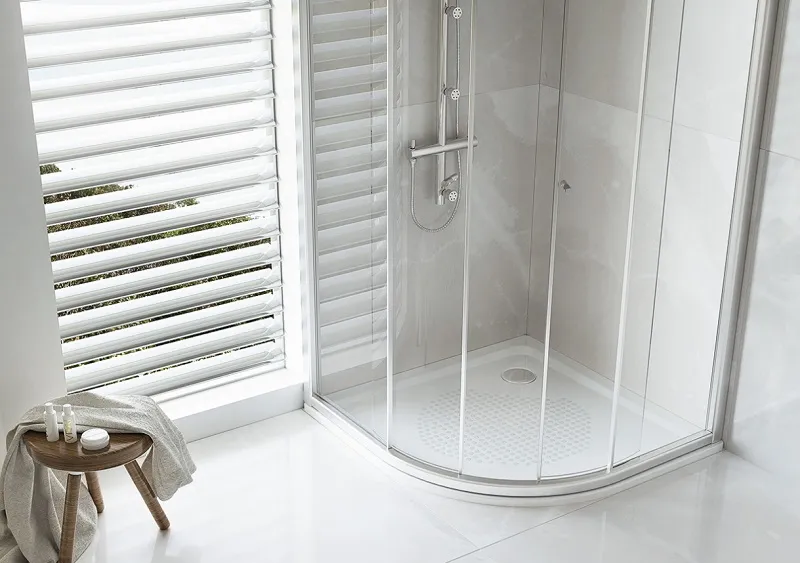 Душевой поддон BLB 90х90х6,5, стальной полукруглый