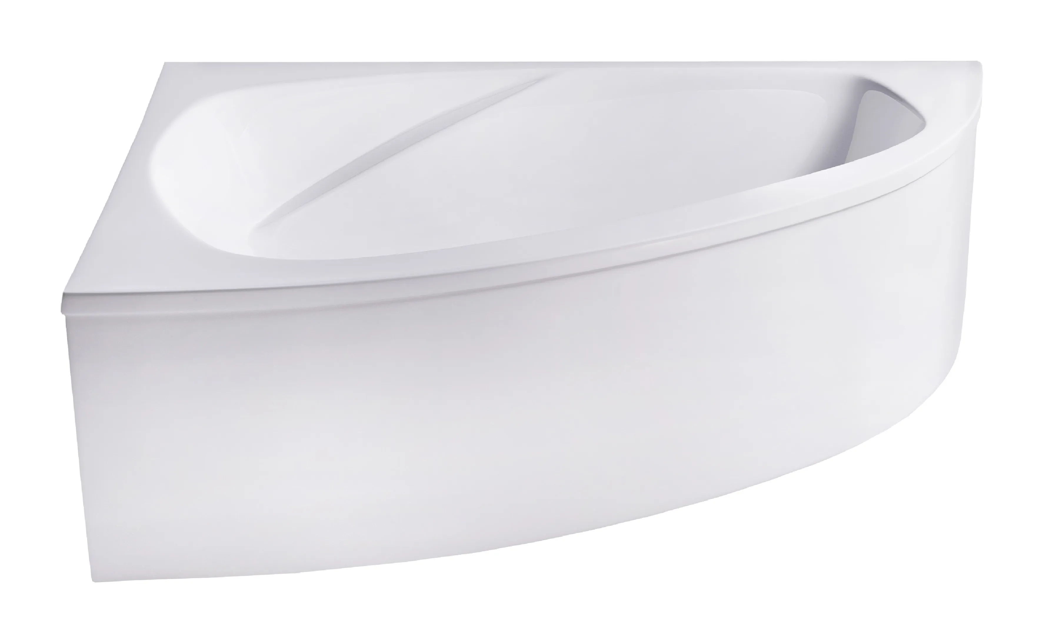 Ванна ТИОРА пустая, литой мрамор левая 1545х1050