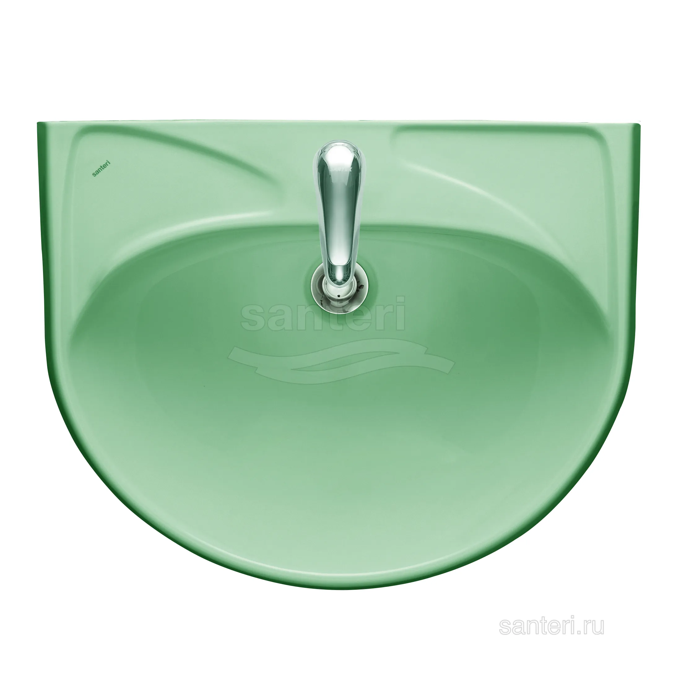 Раковина Santeri Вест с переливом салатовый 131118S0411B0 в магазинах СантехГид