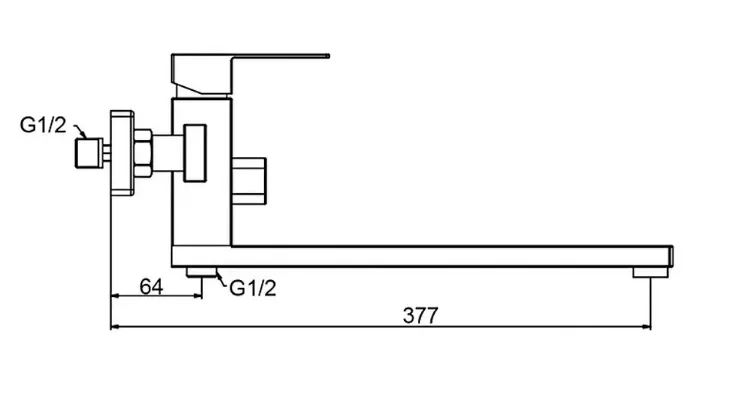 Смеситель для ванны черный Frap F22802-26