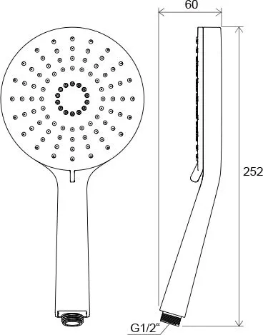Душевая лейка Ravak Flat XXL 3 функции диаметр 140 мм 961.00, X07P344