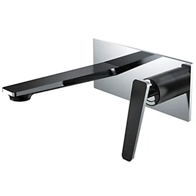 Смеситель для раковины высокий чёрный/хром FRAP F1057-22