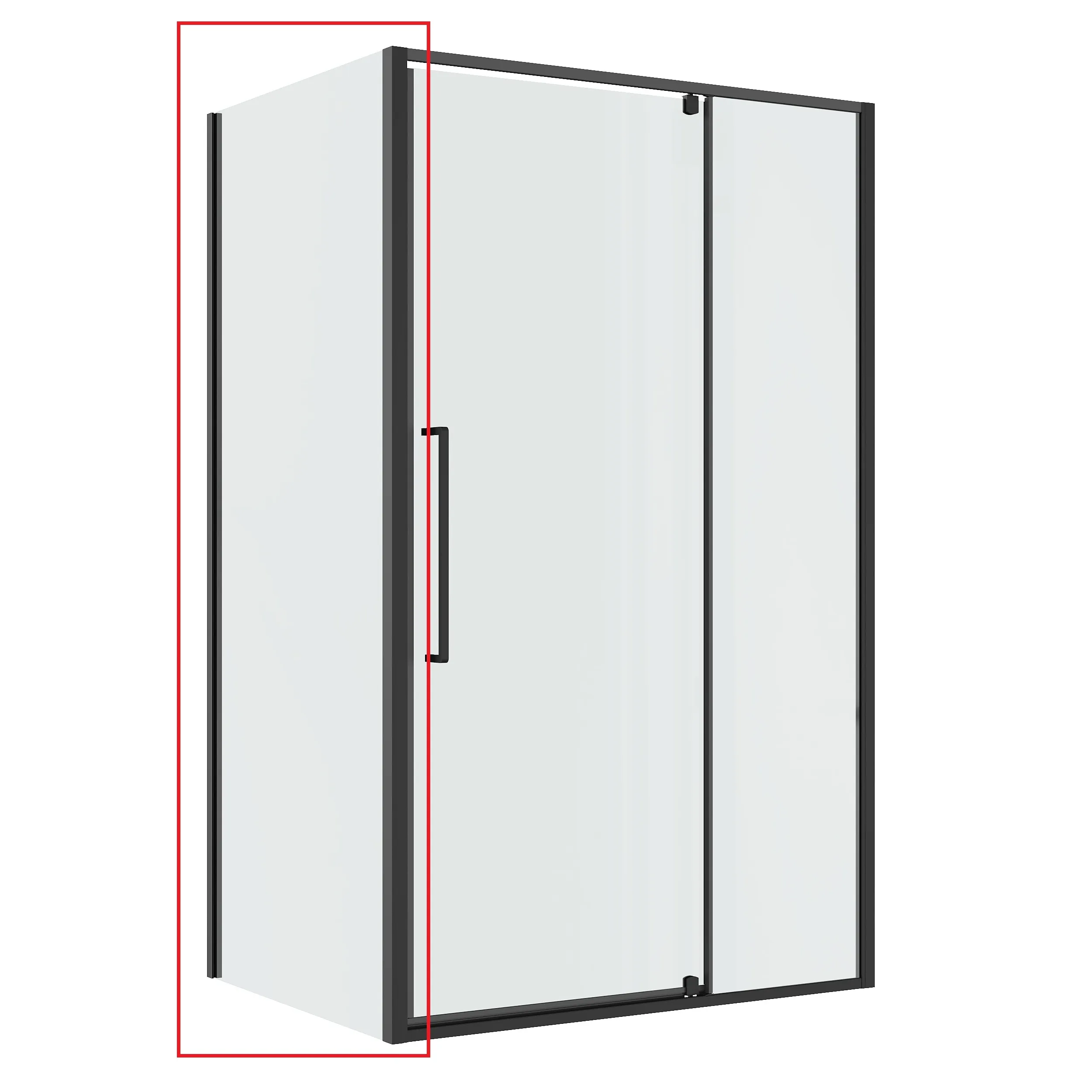 Боковая стенка Niagara Nova (100х195) графит,стекло прозрачное,1 место NG-A100GR-34 