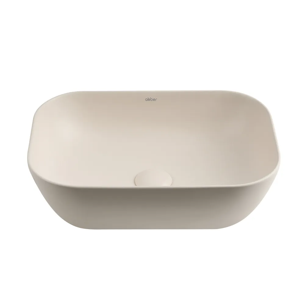 Раковина накладная ABBER Rechteck AC2200MBE светло-бежевая матовая в магазинах СантехГид