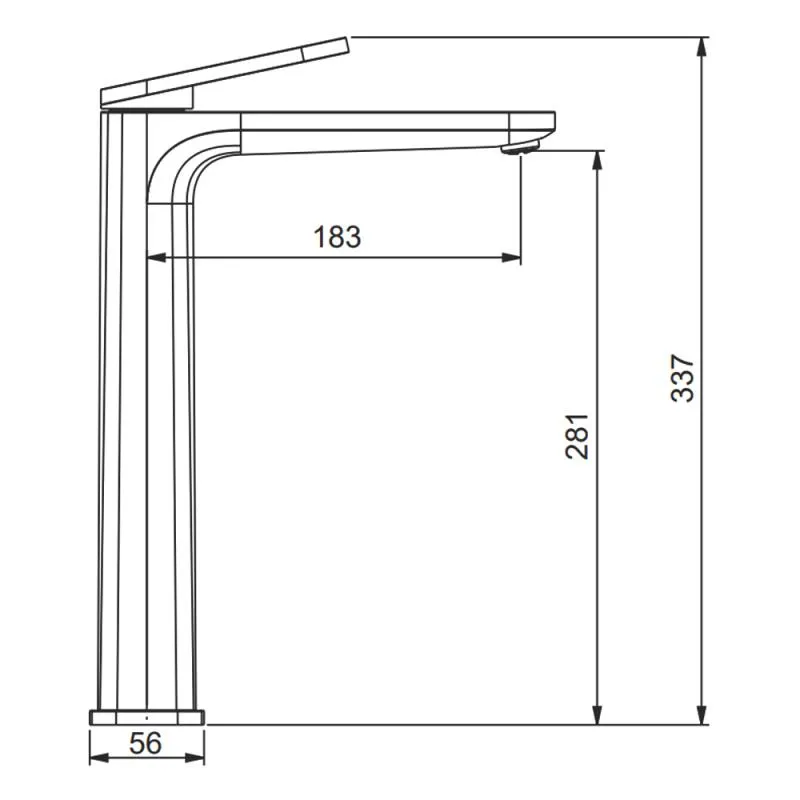 Смеситель высокий для раковины сатин золотой Gappo G1027-23