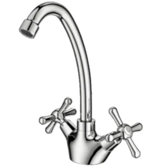 Смеситель Prohanss P10.41 для кухни вентильный поворотный излив, хром