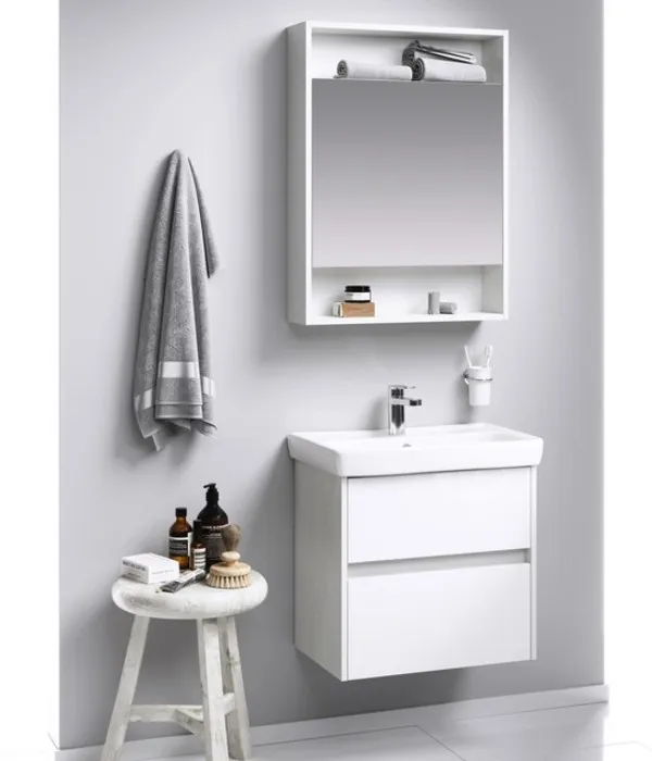 Подвесная тумба в цвете дуб канадский с двумя ящиками