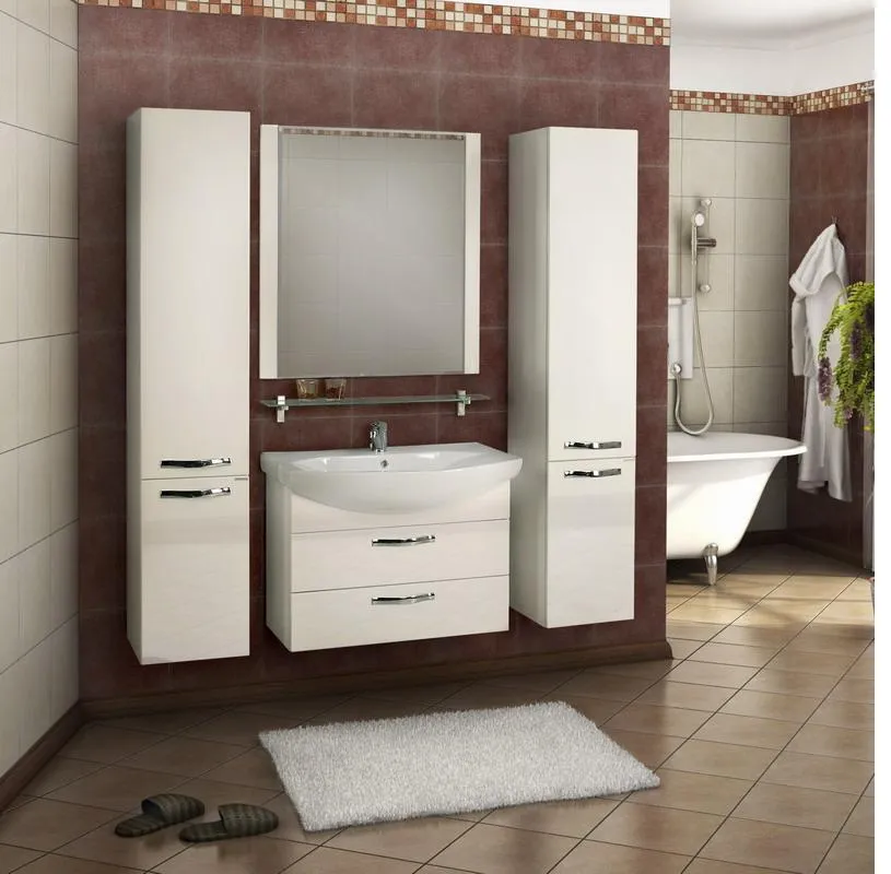 Тумба под раковину AQUATON Ария 80 М белая () 1A140801AA010