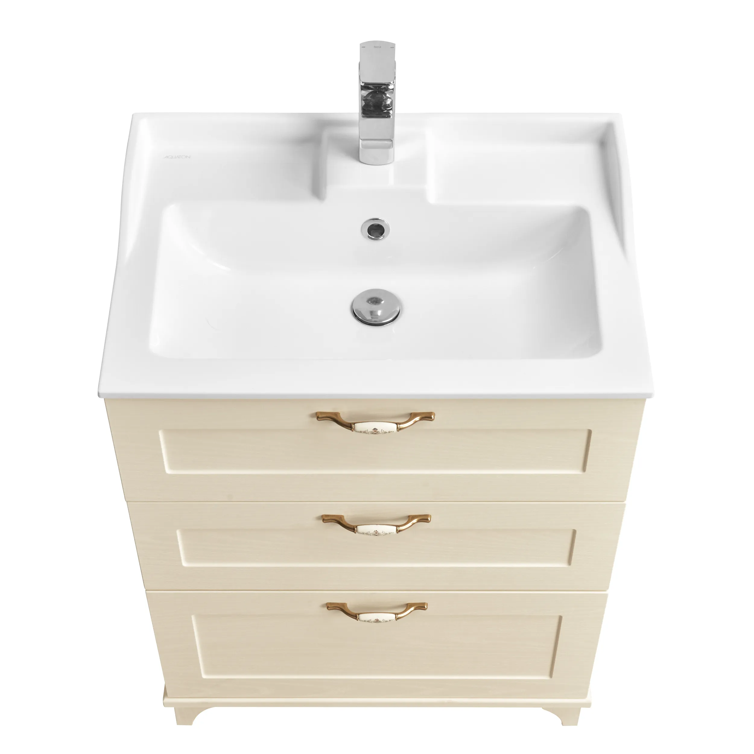Тумба под раковину AQUATON Леон 65 Н дуб бежевый 1A194601LBPR0